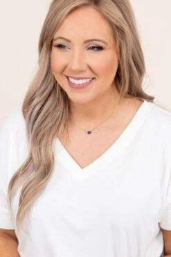 Look Into My Eyes Necklace, Navy